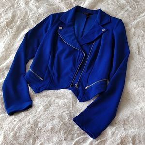 Cobalt Blue Moto Jacket S